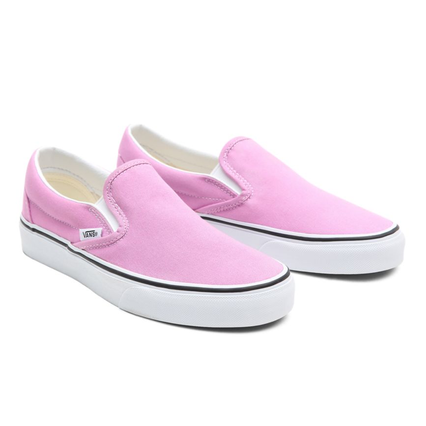 Vans Classic Slip-on Dam Lila/Vita - Vans Slip On Skor Billigt (YPGQV7426)